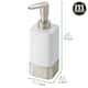 mDesign Ceramic Refillable Liquid Soap Dispenser Pump - White/Satin - 2 ...