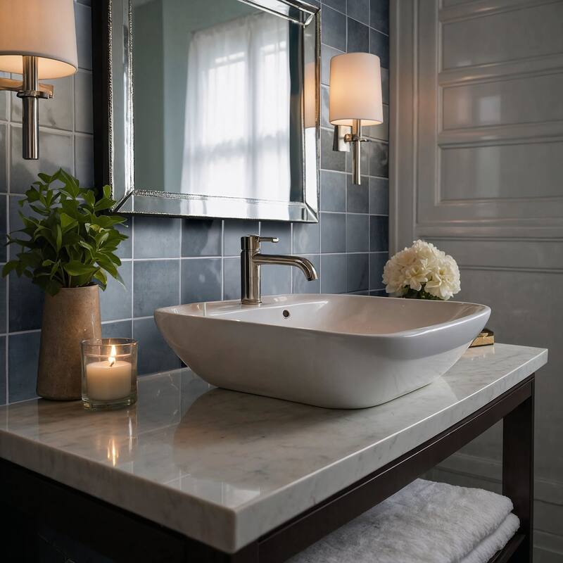 Ackland AKNPTHOK5X5G-CA Hoku - 5" x 5" Ceramic Square Wall Tile -