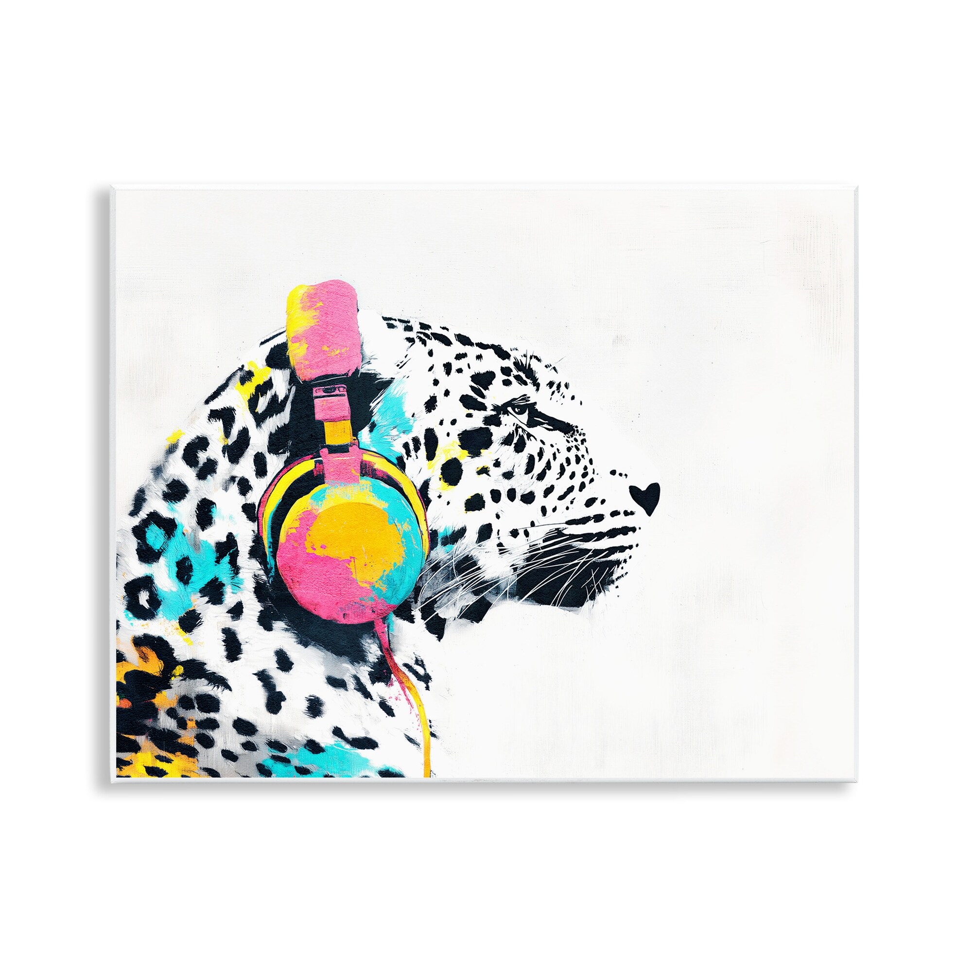 Stupell Leopard On Air Headphones Wall Plaque Design By Svetlana Aleynikova