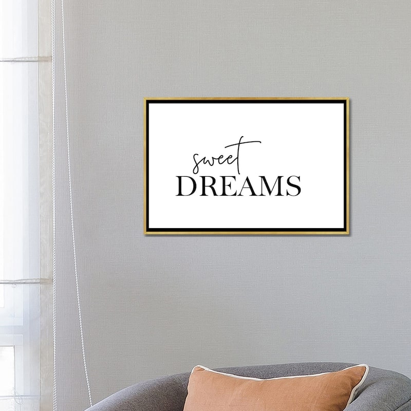 iCanvas "Sweet Dreams" by Nouveau Prints Framed Canvas Print