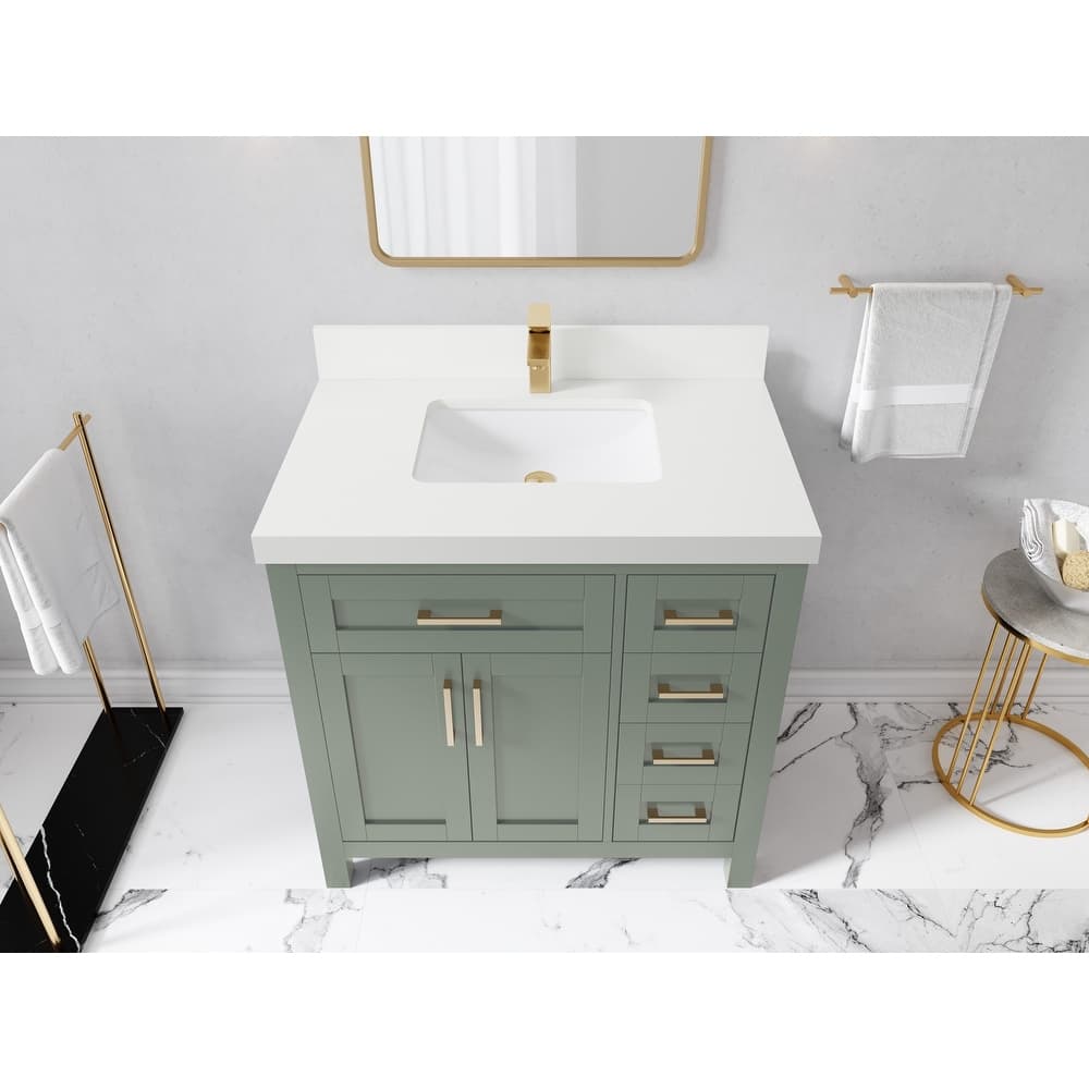Willow Collections 36 in. W x 22 in. D Cambridge Single Sink Bathroom Vanity Center with Countertop