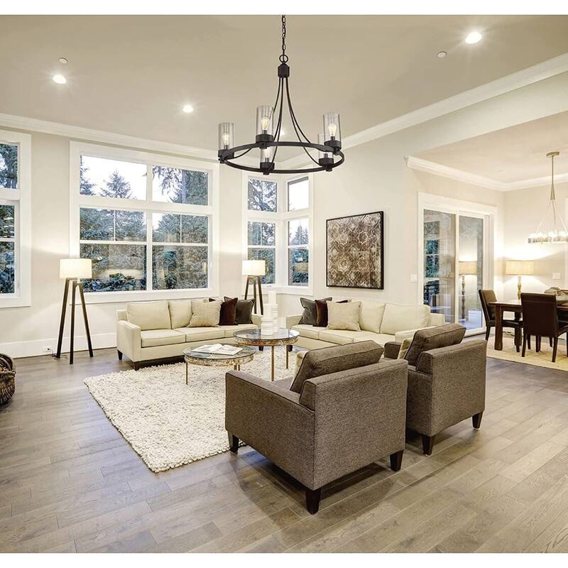 Replacement Clear&White Drum Ceiling Fixture Glass Shade Bed Bath