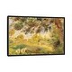 preview thumbnail 1 of 10, iCanvas "Spring Landscape " by Pierre-Auguste Renoir Framed Canvas Print Black - 26x40