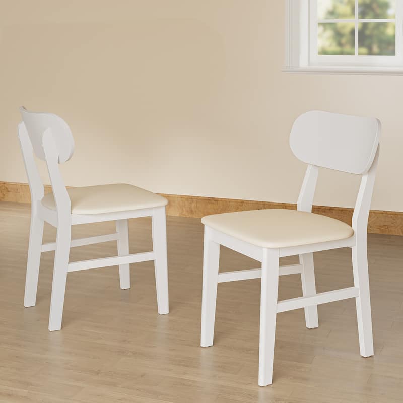 Rubber Wood Dining Chairs Set of 2