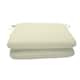 Sunbrella Solid fabric 2 pack 18 in. Square seat pad with 21 options - 18"W x 18"D x 2.5"H - Canvas Natural