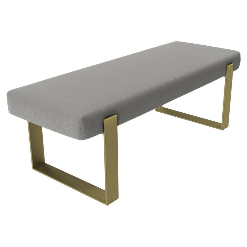 Vant Upholstered Bed Bench - Zigrino Mineral-Burnished Brass
