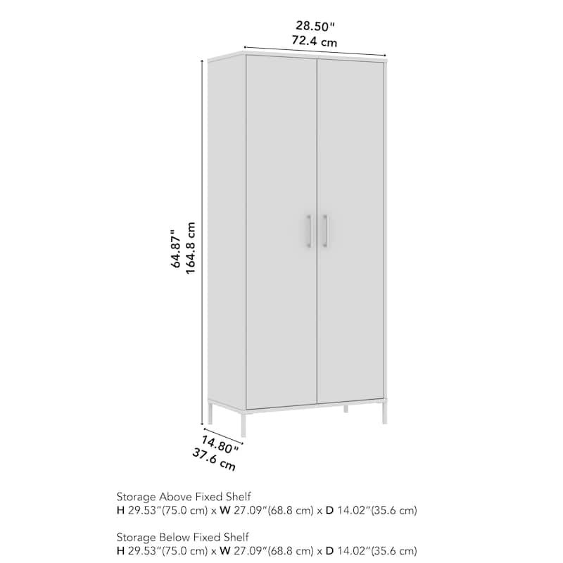 Essence Tall Storage Cabinet with Doors by Bush Furniture