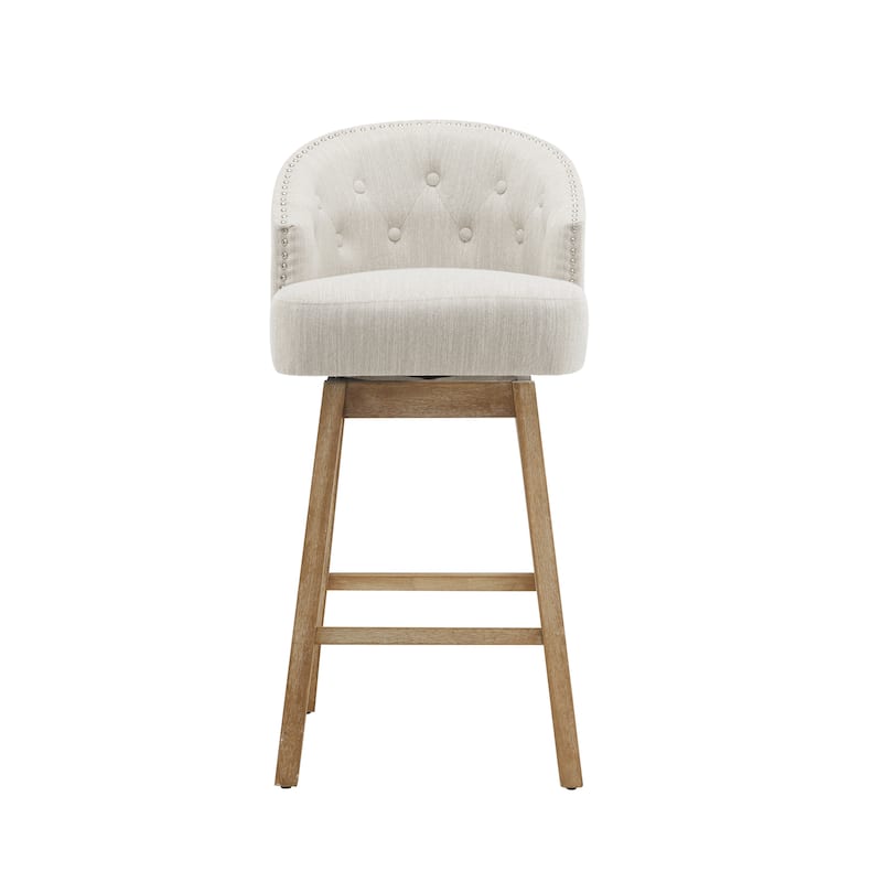 Moore Modern Rubberwood Swivel 33.25-Inch Barstool (set of 2) by Christopher Knight Home