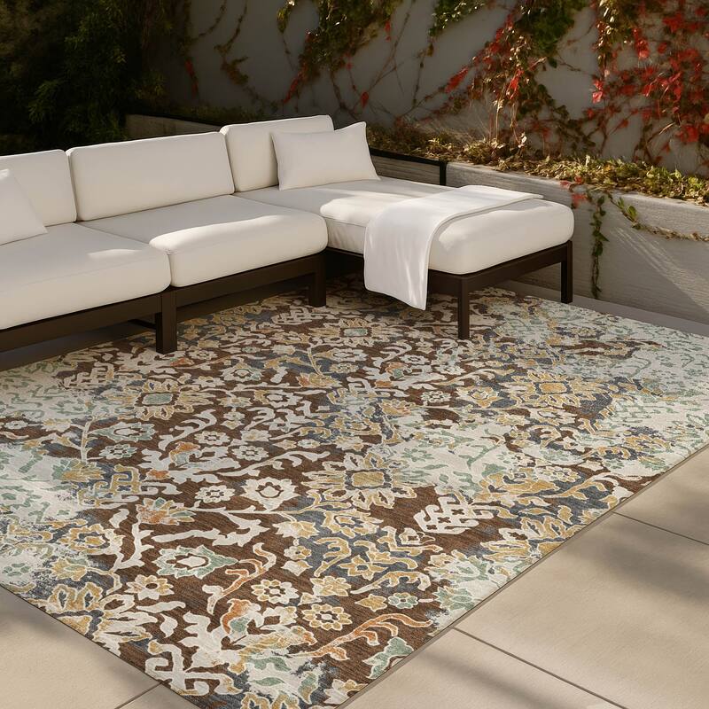 Machine Washable Indoor/ Outdoor Global Avon Chantille Rug