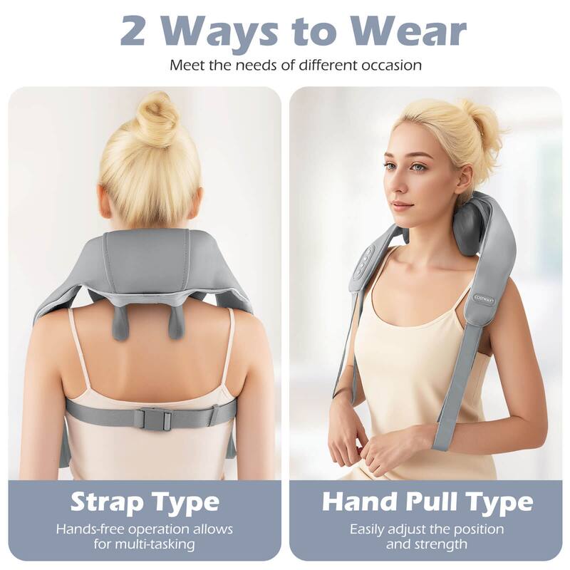 Costway Neck Shoulder Massager with 2 Heating Levels & Adjustable - See Details