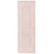 preview thumbnail 35 of 127, SAFAVIEH Handmade Bella Alverta Dotted Border Wool Rug 2'3" x 11' Runner - Light Pink/Ivory