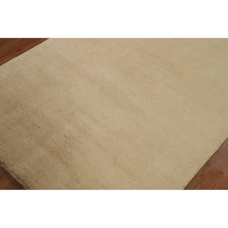 Gabbeh Modern Accent Rug Handmade Solid Wool Carpet - 3'10"x 5'11"