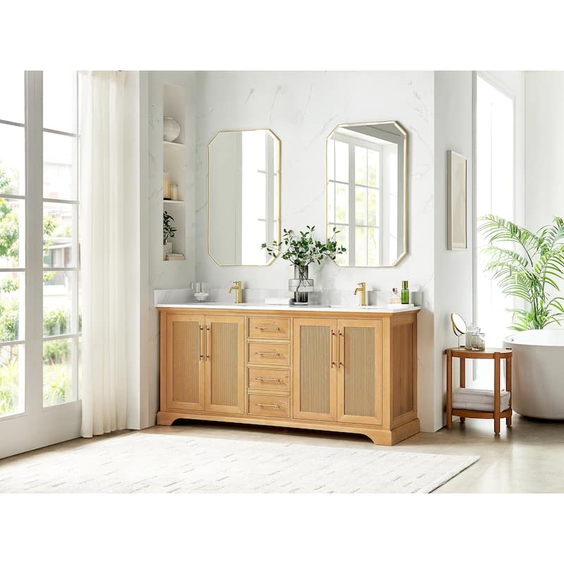 Tokyo Bath Vanity with Quartz Stone Top without Mirror