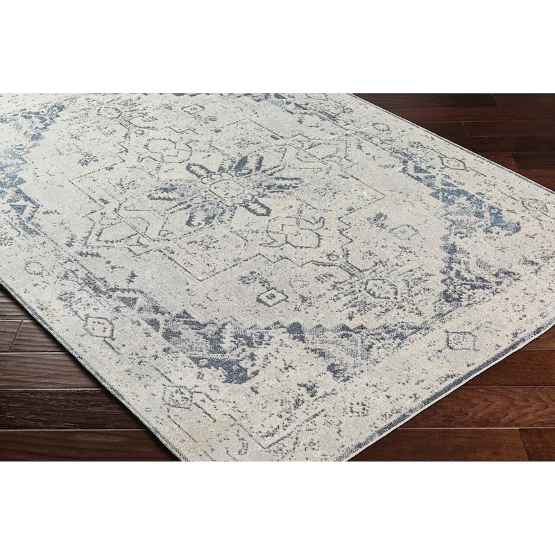 Livabliss Lillian Machine Washable Faded Classic Area Rug