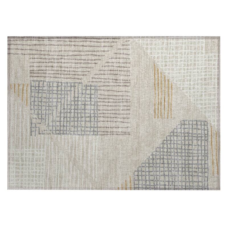 Machine Washable Indoor/ Outdoor Casual Contemporary Chantille Rug