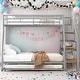 preview thumbnail 2 of 8, Twin over Full Size Metal Bunk Bed with Trundle and Storage Staircase