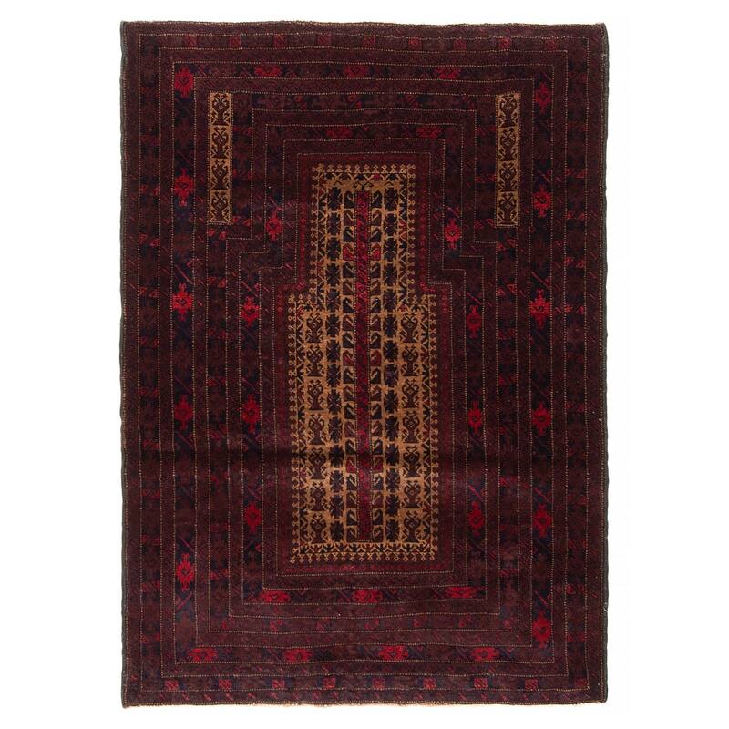 Teimani Brown Rug 3'2" x 4'7" - 3'2 x 4'7 - Brown - 3'2 x 4'7