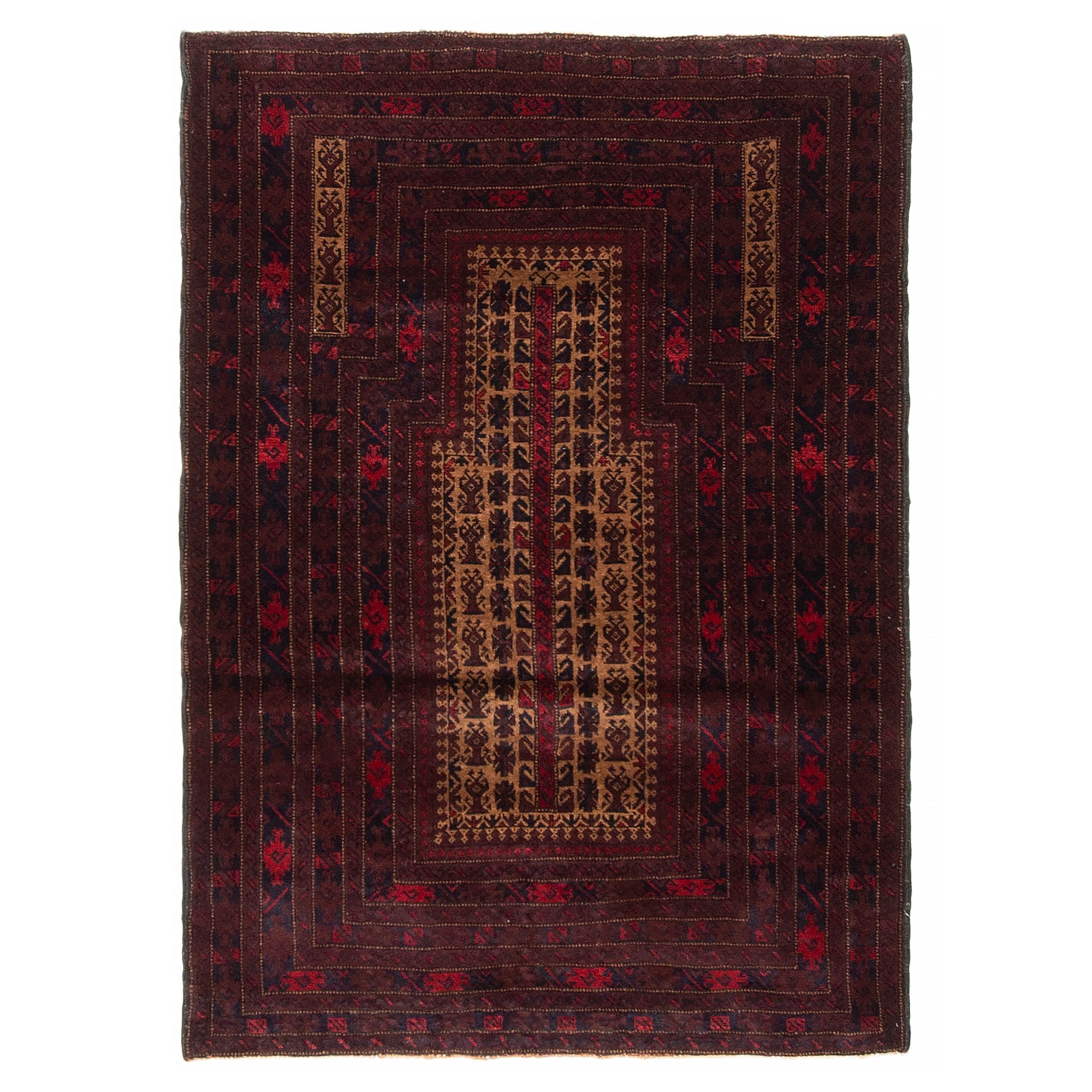 Teimani Brown Rug 3'2" x 4'7" - 3'2 x 4'7