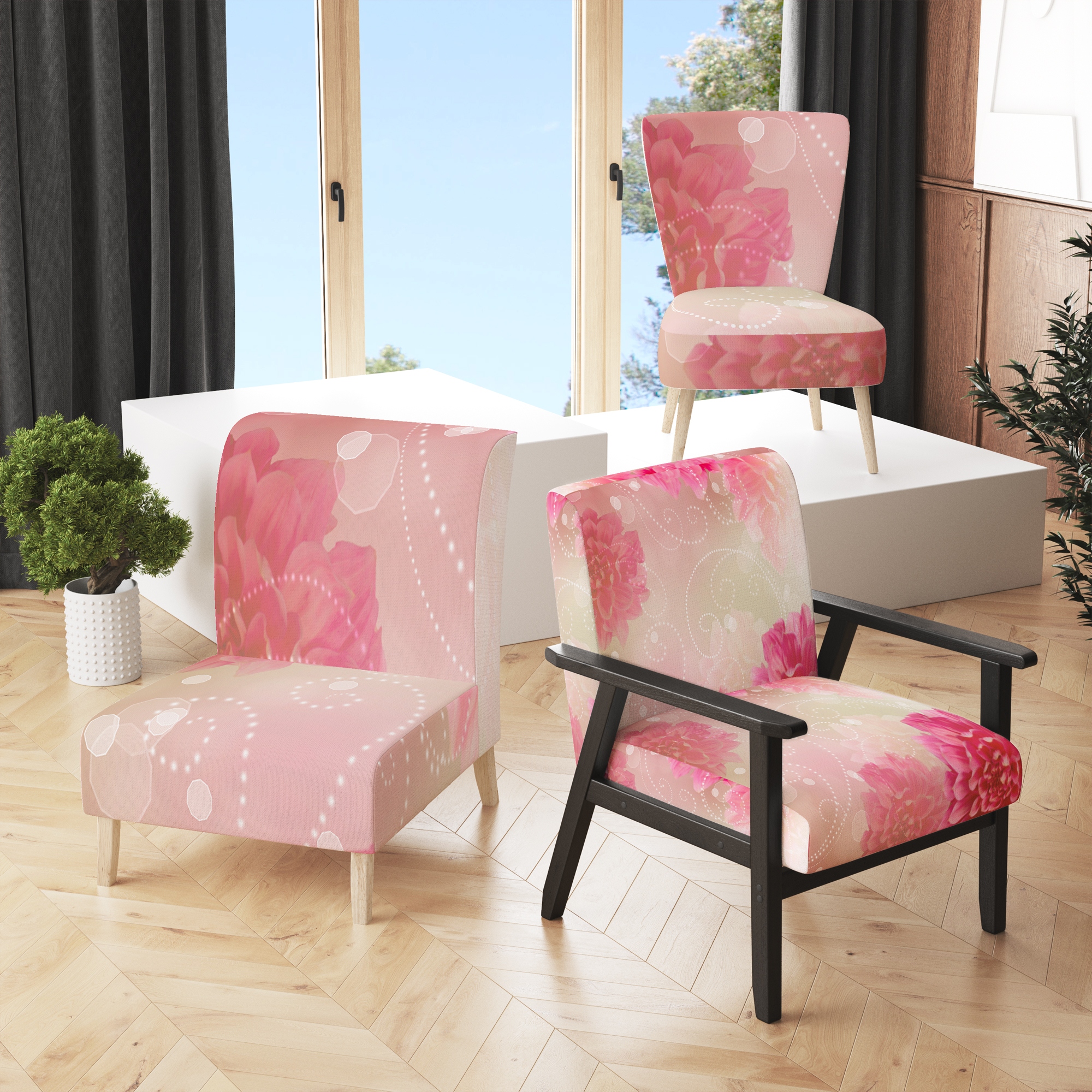 Floral side chair sales