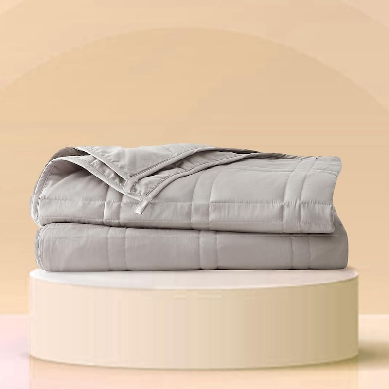 Cool Cotton Weighted Blanket - 12lb Throw - Throw - Silver Sage