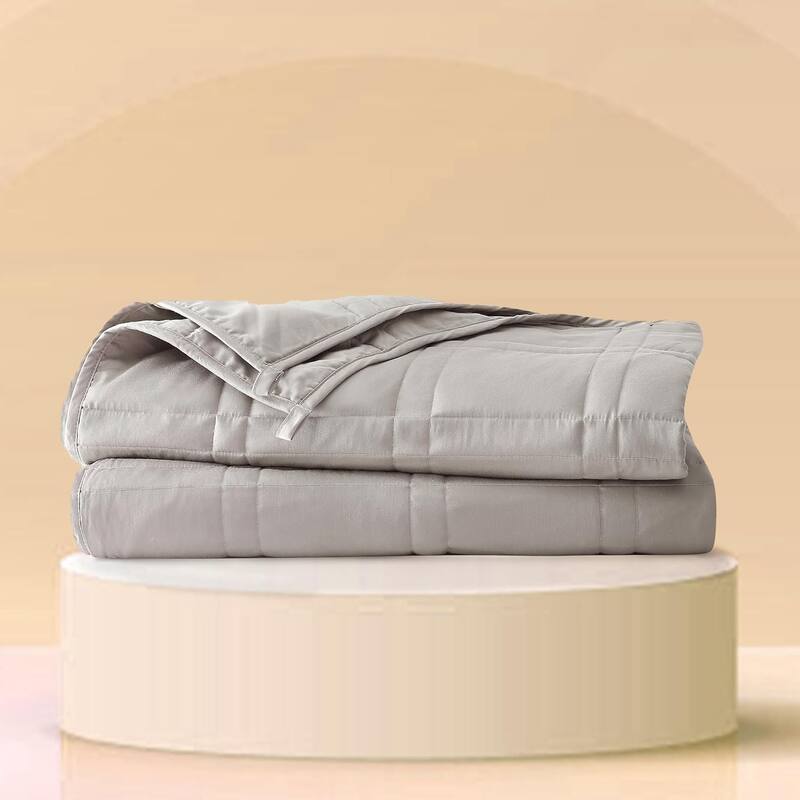 Cool Cotton Weighted Blanket - 20lbs Full/Queen - Queen - Grey