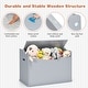 preview thumbnail 32 of 33, Costway Kids Toy Box Wooden Flip-top Storage Chest Bench W/ Cushion