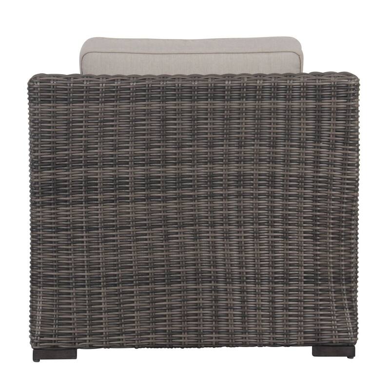 Jarrow Wicker Lounge Chair, Brown/ Gray