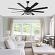 preview thumbnail 18 of 34, Bella Depot 72" Gold Large Ceiling Fan with Light and Remote 6-Speed Gold Modern Fandelier DC Motor