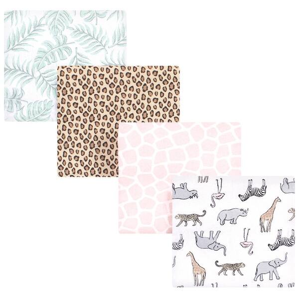 slide 1 of 1, Hudson Baby Infant Girl Cotton Flannel Receiving Blankets, Modern Pink Safari, One Size - Modern Pink Safari - One Size One Size - Modern Pink Safari