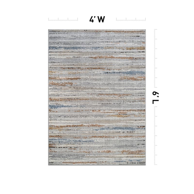 Multi-Tonal Area Rug for Living Room, Entryway, or Playroom - Easy to Clean and Family Friendly