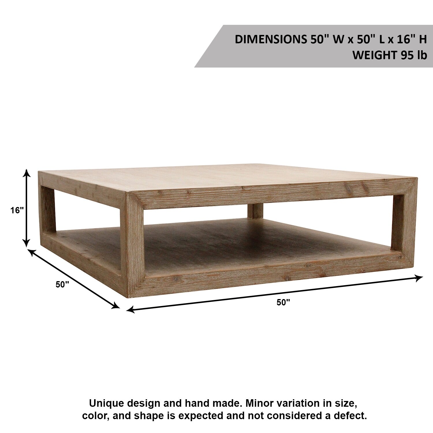 Artissance Versatile Peking Grand Framed Square Coffee Table With