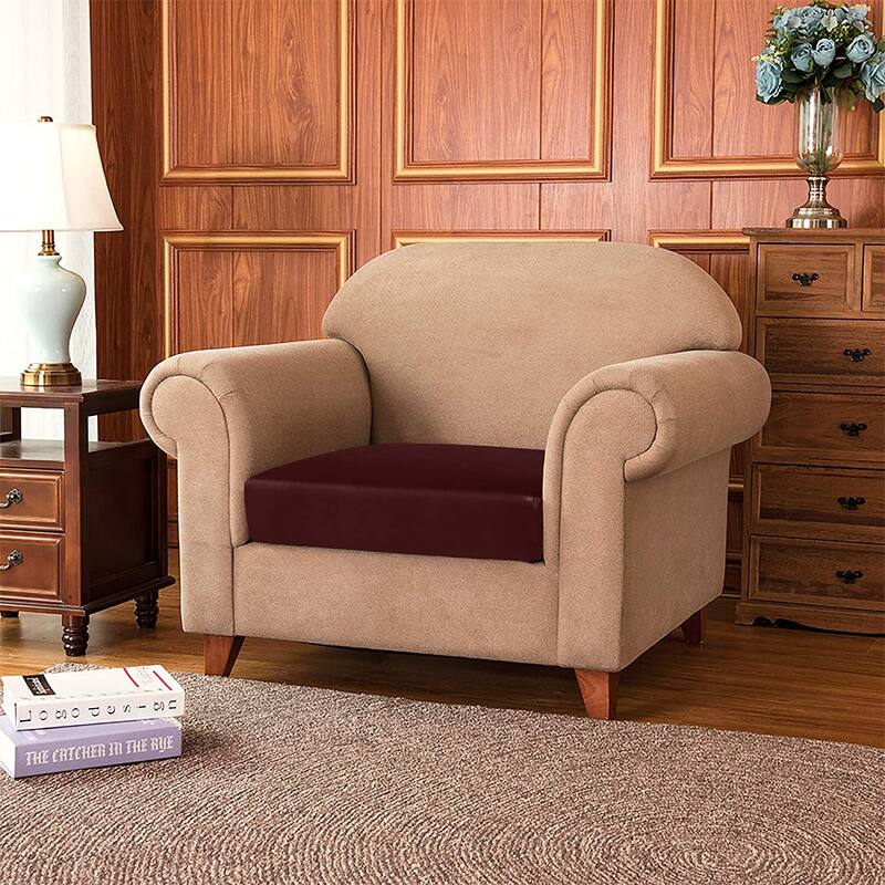 Subrtex PU Leather Sofa Cover - Loveseat/2-Seater - Wine