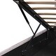 preview thumbnail 9 of 12, Grey Bed Queen Size with LED Light Bluetooth Player and USB Charging