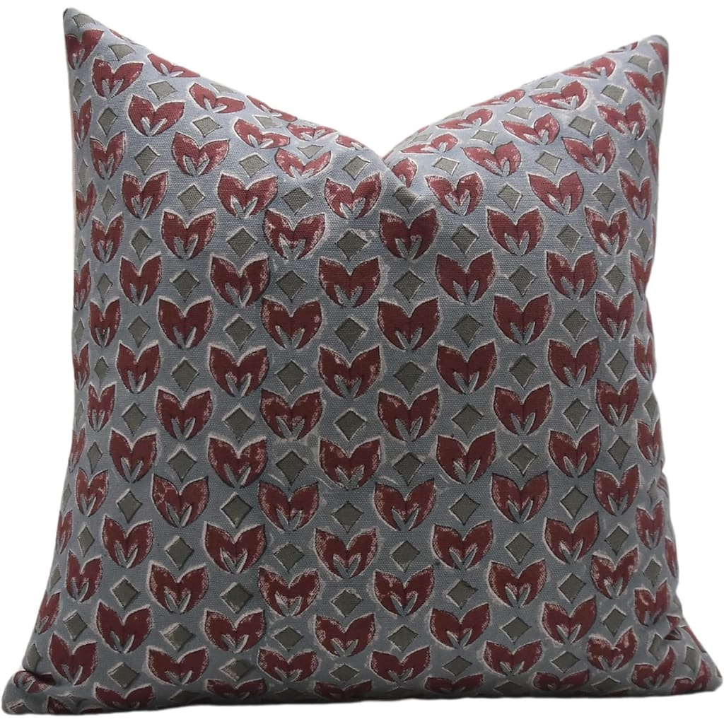 Fabdivine Cotton Floral Block print pillow Cover
