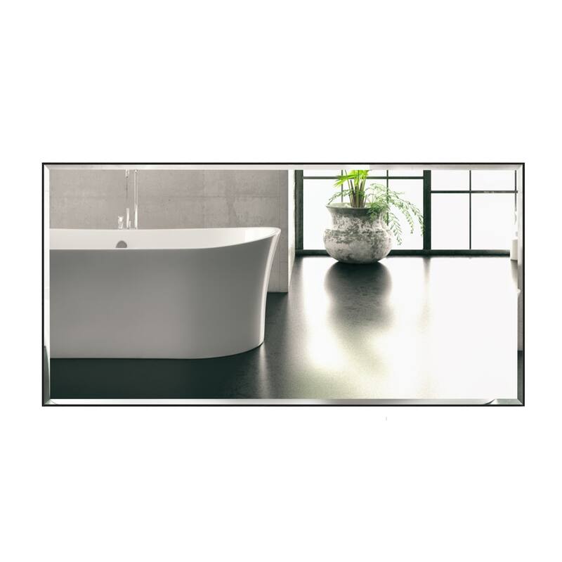 Rectangle Metal Framed Beveled Edge Bathroom Vanity Mirror