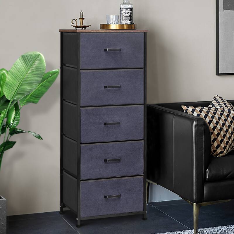 Crestlive Products Household 5-Drawer Vertical Dresser Storage Chest