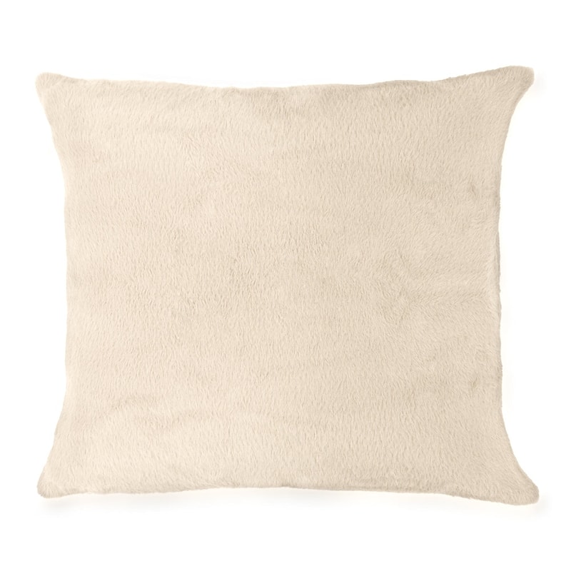 Jennifer Adams Faux Fur Embrace Sham - Oat - Euro Square