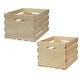 preview thumbnail 1 of 3, 2 Piece Unfinished Pine Pallet Style Full Crate Set - N/A