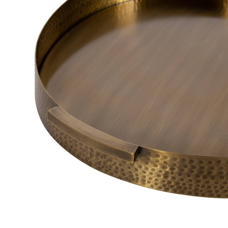 Kate and Laurel Samana Round Metal Tray