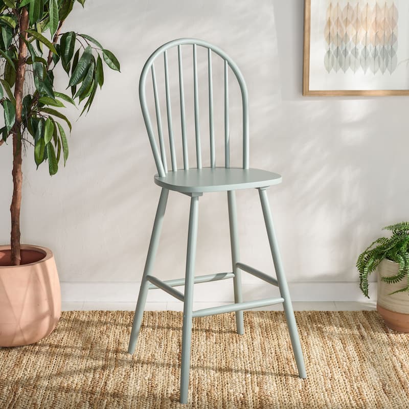 SAFAVIEH Home Omaha Bar Stool - 21"W x 20"D x 48"H - Sage