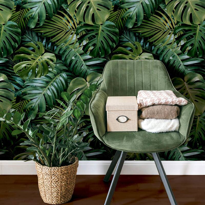 Arthouse Harlynn Green Monstera Wallpaper