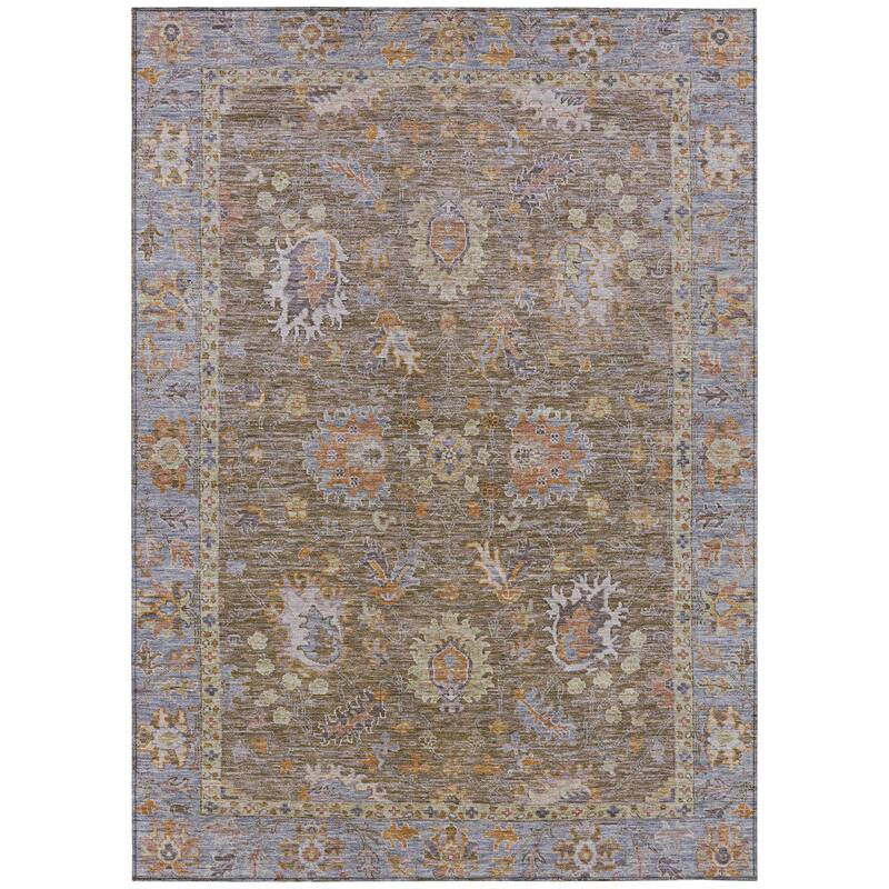 HomeRoots Floral Traditional Rectangle Outdoor Rug