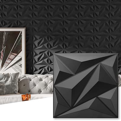 Art3d 11.81x11.81 in 3D Wall Panels for Interior Decor, PVC Textured Wall Panels,32.Sq.Ft,33-Pack - 12x12