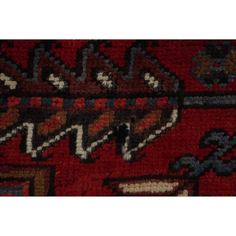 Hand Knotted Oriental 100% Wool Carpet Traditional Medallion Red Heriz Area Rug - 10' 9'' X 7' 11''
