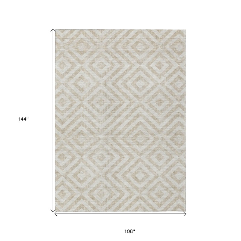 HomeRoots Geometric Transitional Rectangle Outdoor Rug