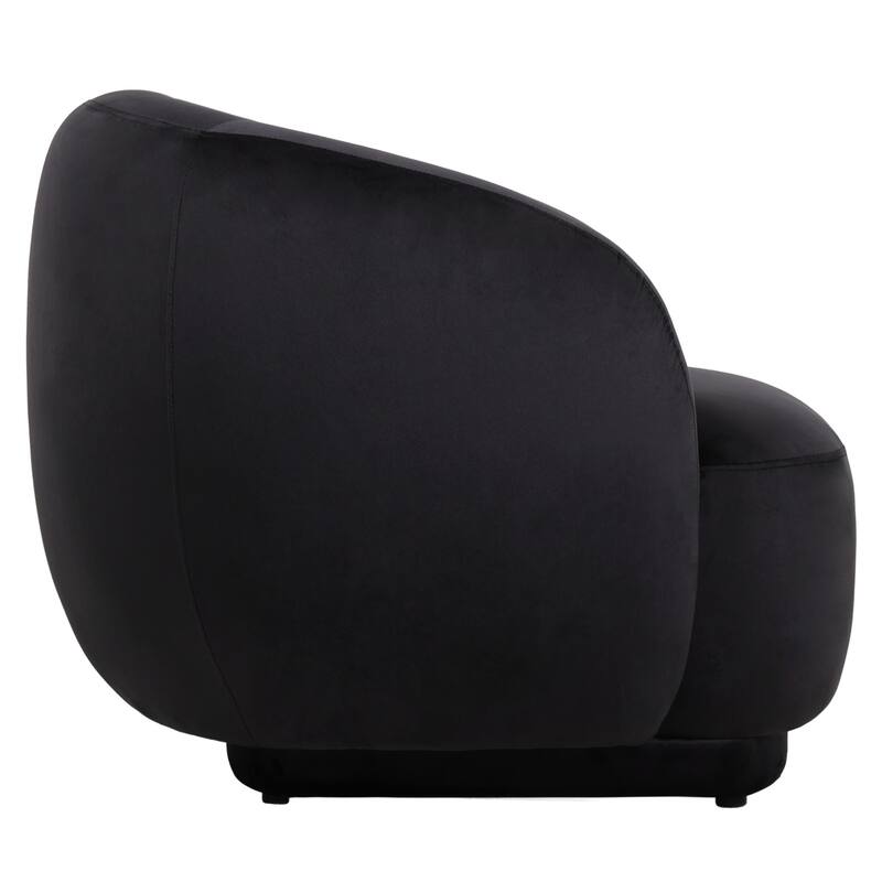 Faze Mid-Century Velvet Barrel Accent Chair with Solid Wood Frame, Plush Foam Cushion, No Assembly Required