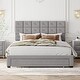 preview thumbnail 57 of 71, Velvet Storage Platform Bed with Wireless Chargers and Drawer