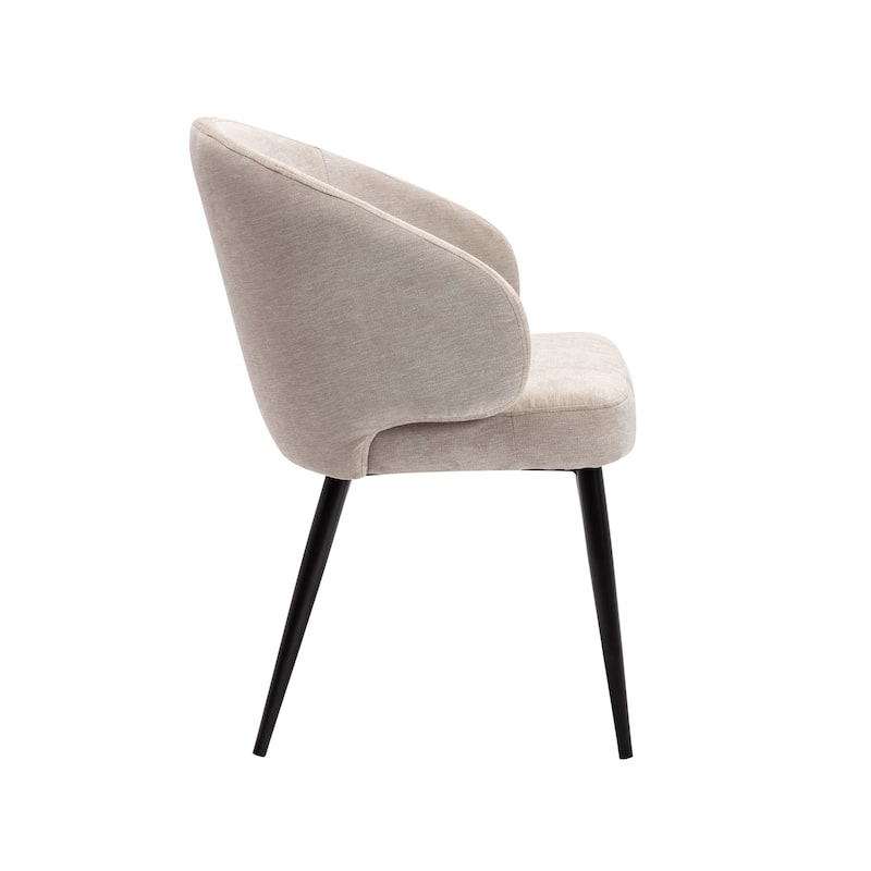 Porthos Home Dana Dining Chair, Suede Upholstery and Iron Legs