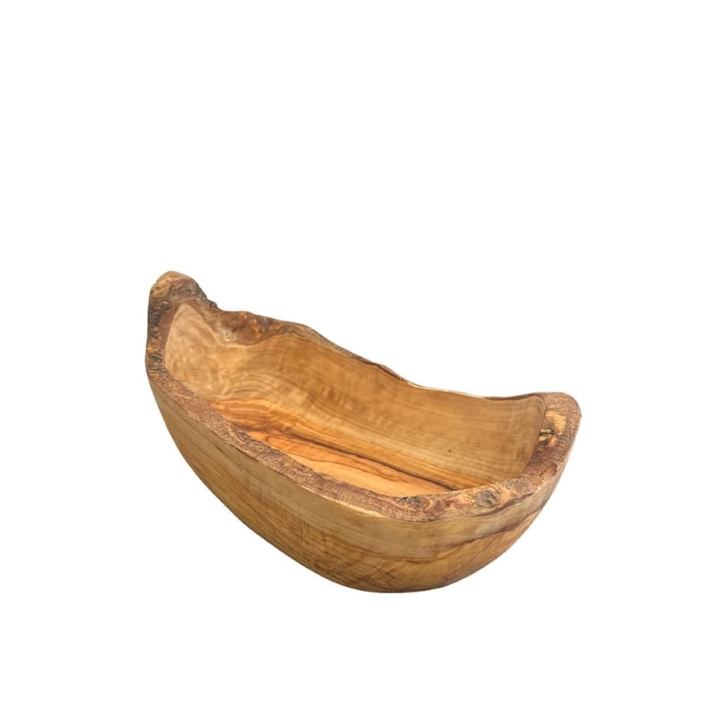 Oval Salad/Fruit Bowl 12.25"L x 6.3"W Olive Wood - Natural