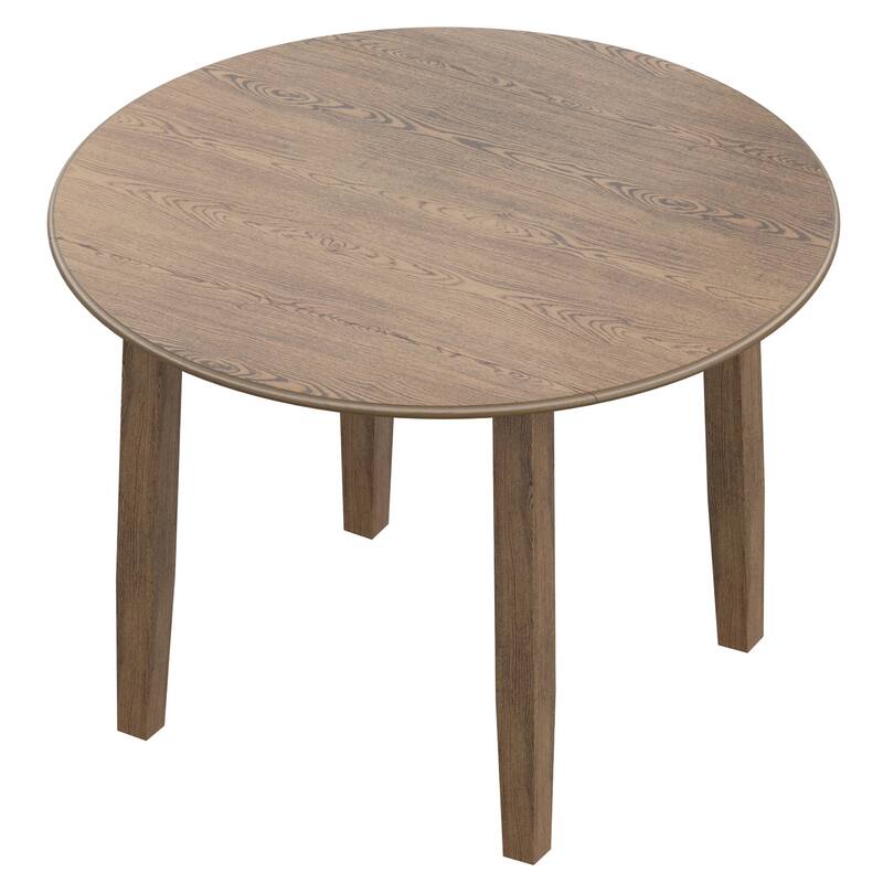 Modern Engineered Wood & Oak Veneer Round Dining Table